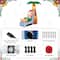 Glitzhome® 6ft. LED Lighted Santa Under Coconut Tree Inflatable Décor